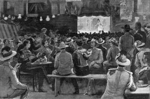 Het Vermaak van Kolonialen gegeven door De Koninklijke Ruiterwacht in Albany Street Barracks, illustratie uit 
