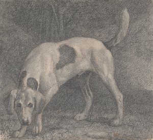 Een vos op het spoor door George Stubbs
