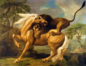 Een leeuw die een paard aanvalt, c.1762
