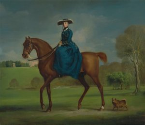 De Gravin van Coningsby in het Kostuum van de Charlton Hunt door George Stubbs