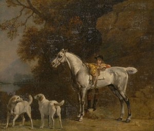 Studies voor of na De derde Hertog van Richmond met de Charleton Hunt door George Stubbs