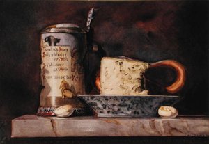 Stilleven met Kaas en Bierpul