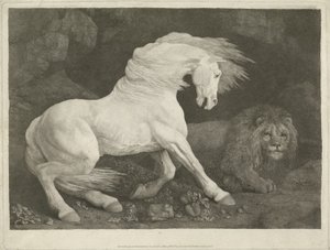 Het Paard en de Leeuw, 1770 (mezzotint)
