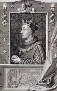 Hendrik V (1387-1422), naar een schilderij in Kensington Palace door George Vertue