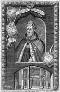 Jan van Gent, 1e hertog van Lancaster, 18e eeuw door George Vertue