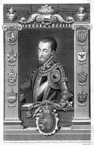 Filips II, koning van Spanje, 16e eeuw, 1735 door George Vertue
