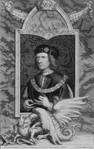 Richard III (1452-85) Koning van Engeland vanaf 1483, naar een portret in Kensington Palace, gegraveerd door de kunstenaar (gravure) door George Vertue