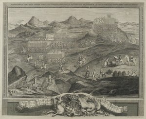 De slagorde van Carberry Hill nabij Edinburgh in 1567, c.1738 door George Vertue
