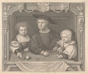 Drie kinderen van Hendrik VII en Elizabeth zijn koningin, Prins Arthur, Prins Hendrik en Prinses Margaret