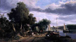 Uitzicht op de rivier Yare nabij Norwich