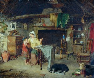 De Ettrick. Herderjongen ontvangt zijn eerste indrukken van zijn moeder, 1858 door George Washington Brownlow