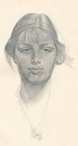 Het mooie meisje, ca. 1914 door George Washington Lambert
