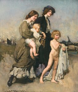 De vakantiegroep (De baders) door George Washington Lambert