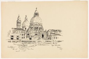 Sta. Maria della Salute, Venetië, Italië, reisschets