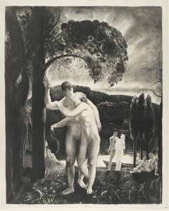 Amour, Men Like Gods serie, 1923 door George Wesley Bellows