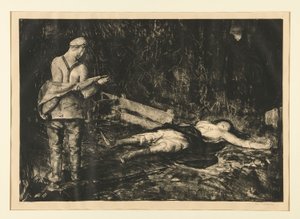 Belgische boerderij uit de oorlogserie door George Wesley Bellows