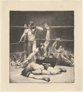 Uitgeteld, eerste steen door George Wesley Bellows