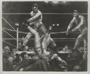 Dempsey en Firpo door George Wesley Bellows
