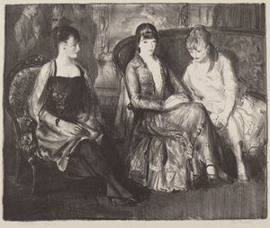 Elsie, Emma en Marjorie, tweede steen, 1921 door George Wesley Bellows
