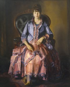 Emma in een Paarse Jurk door George Wesley Bellows
