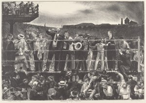 Introductie van Georges Carpentier, 1921 door George Wesley Bellows