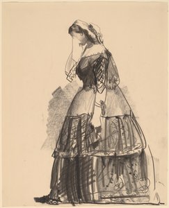Dame van 1860 - De actrice, 1922 door George Wesley Bellows