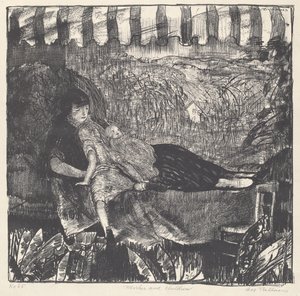 Moeder en kinderen, 1916 door George Wesley Bellows