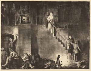 Moord op Edith Cavell door George Wesley Bellows