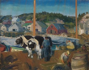 Ossenkar, kade in Matinicus, 1916 door George Wesley Bellows