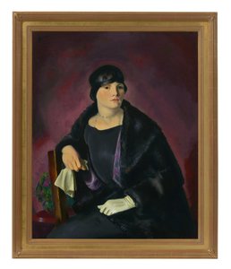 Portret van Mrs. Walter Richter (olieverf op doek) door George Wesley Bellows