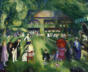 Realisme: Tennis in Newport door George Wesley Bellows