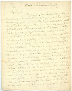 Onvolledige brief [van G.W. Featherstonhaugh], Decatur, NC, aan Col. Abert [John James Abert], 19 juli 1837 door George William Featherstonhaugh