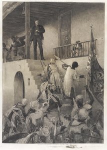 De dood van generaal Gordon door de volgelingen van de Mahdi, 26 januari 1885
