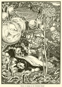 Pas op voor slapen op de Betoverde Grond (gravure)