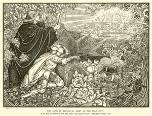 Het land van Beulah, in zicht van de Heilige Stad (gravure)