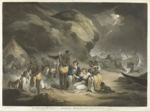 Afrikaanse gastvrijheid, gepubliceerd 1791 door George after Morland
