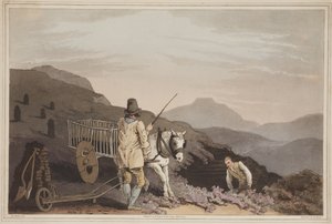 De Turfkar, uit The Costume of Yorkshire, gegraveerd door Robert Havell, 1814 door George after Walker