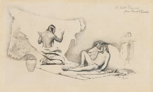 Studie voor Het Verhaal van de Schilder door George de Forest Brush or Brusch