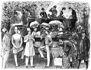 Een herinnering aan Lords Cricket Ground Eton vs Harrow, 1878 1891 door George du Maurier