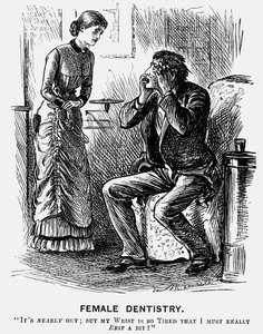 Vrouwelijke Tandheelkunde, 1879 door George du Maurier