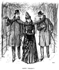 Gelukkige Gedachte!, 1887 door George du Maurier