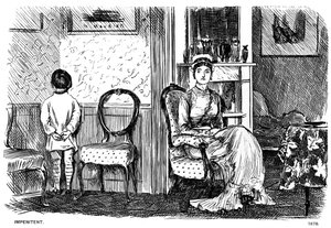 Onboetvaardig, 1878-1891 door George du Maurier