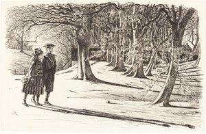 Twee kinderen in de sneeuw
