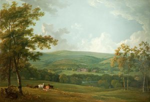 Een verre blik op Towneley Hall, c.1777