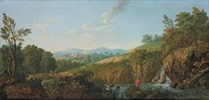 Bosrijk rivierlandschap door George the Elder Barret