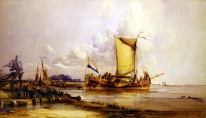 Nederlandse vissersboten door George the Elder Chambers