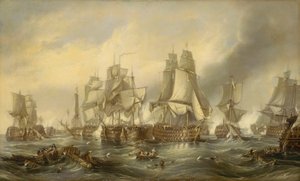 De Slag bij Trafalgar, 21 oktober 1805, ca. 1836 door George the Elder Chambers