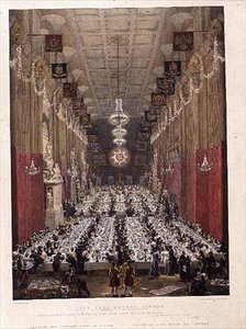 Het Diner van de Lord Mayor in de Guildhall, 9 november 1828