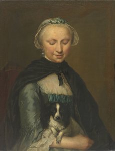 Portret van Antoinette Métayer, oudste zus van Louis Métayer door George van der Mijn