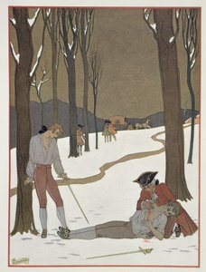 Het Duel tussen Valmont en Danceny, illustratie uit 